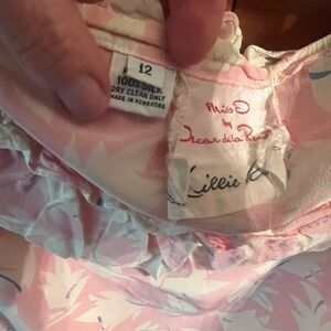 Oscar de la Renta Blush Silk skirt and matching top